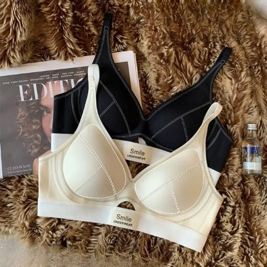 SP&CITY Thin Breathable Hollow Ut Seamless Women's Bra Small Chest Gathering Traceless Sexy Brassier Comfortable Daily Lingerie