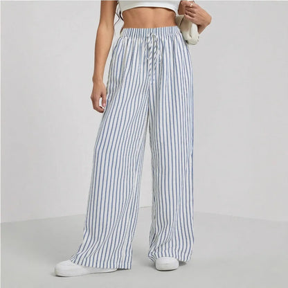 Women's Best-Selling Striped Casual Straight-Leg Pants
