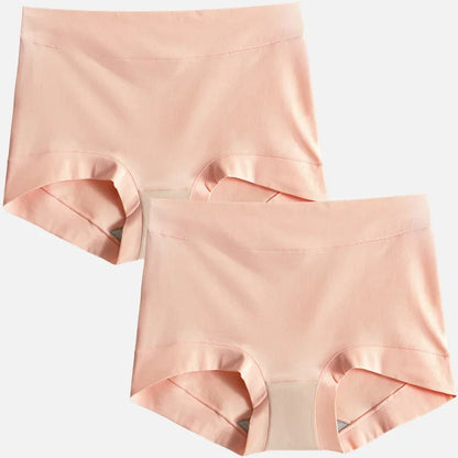 2pcs Women Cotton Panties High-Rise Plus Size M-4XL Female Underwear Boxers Shorts Comfort Underpants Sexy Intimates Lingerie