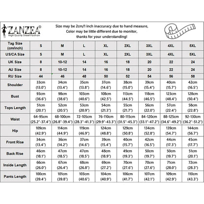 ZANZEA Summer Elegant V Neck Sleeveless Striped Lace Trim Blouse Pants Sets Women Outfits Casual OL Work Tracksuit 2 Pieces Sets