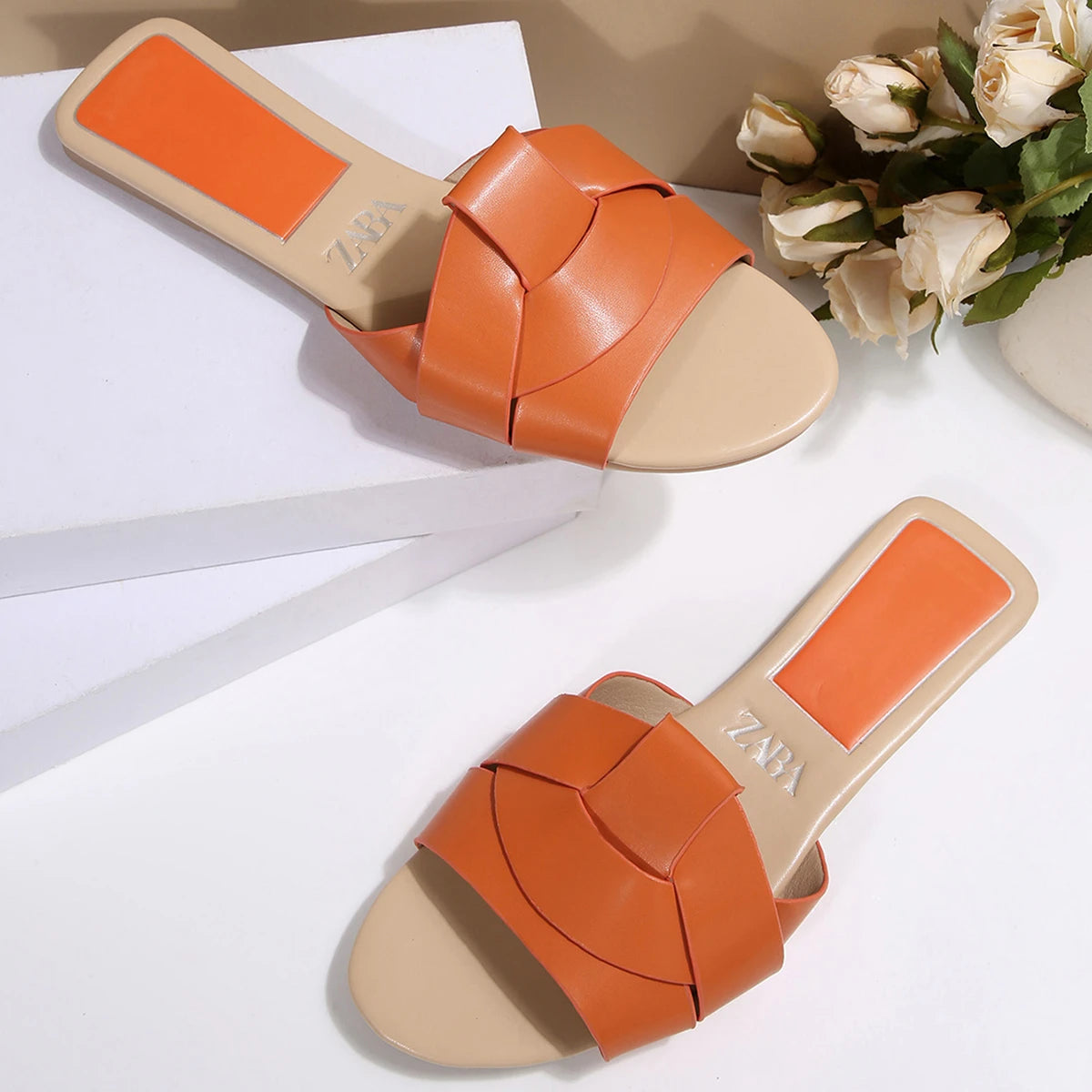 Summer Women Slippers Fashion Outdoor Casual Breathable Flat T-shape Soft Comfortable Heels Shoes Open Toe Sandals Slides Women