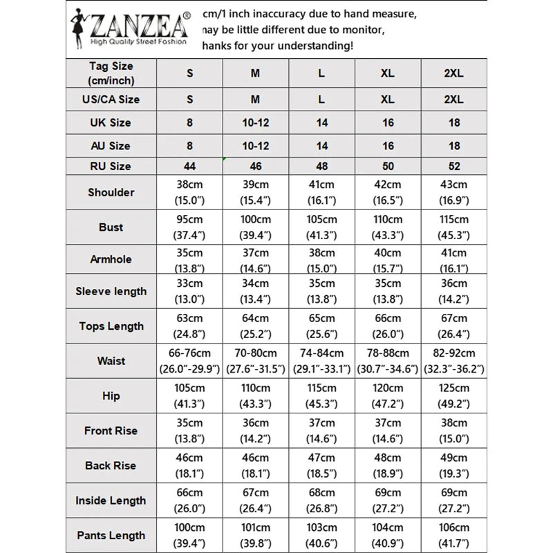 ZANZEA Elegant Woman Pant Suits Half-Button Long Sleeve Shirt & Wide Leg Pant 2 Pieces Sets Women's Casual Office Wear Outfits