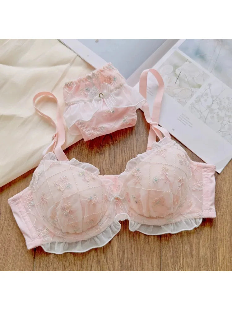 Women Babydoll Lingerie Set Sheer See Through Mesh Chemise Push Up Bra Garter Thong Cute Maid Costume S-XL  Womens Lingerie Set
