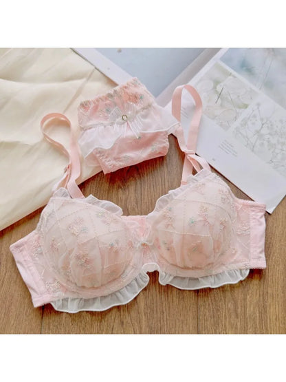 Women Babydoll Lingerie Set Sheer See Through Mesh Chemise Push Up Bra Garter Thong Cute Maid Costume S-XL  Womens Lingerie Set