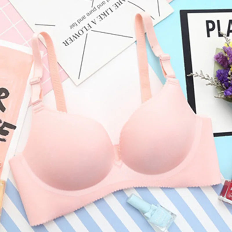 Women Lingerie Seamless Adjustable Bra Sexy Comfortable Nylon Flower Print One-Piece Underwear  Breathable