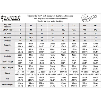 ZANZEA Summer 2PCS Outfits Stylish V Neck Short Sleeve Blouse Dress Sets Casual A Line Skirt Suit Elegant Women 2 Pieces Sets
