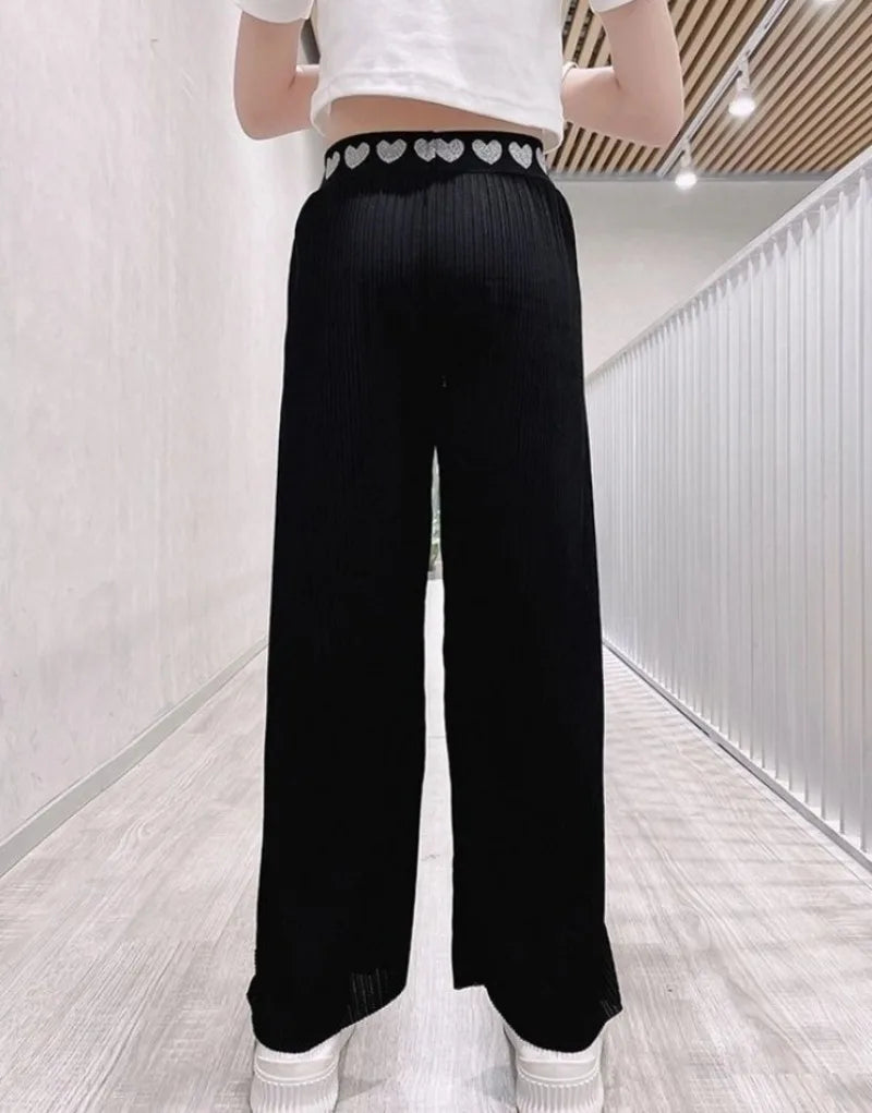Kids' Breathable Ice Silk Anti Mosquito Loose Straight Leg Pants 2026 Summer Casual Wear
