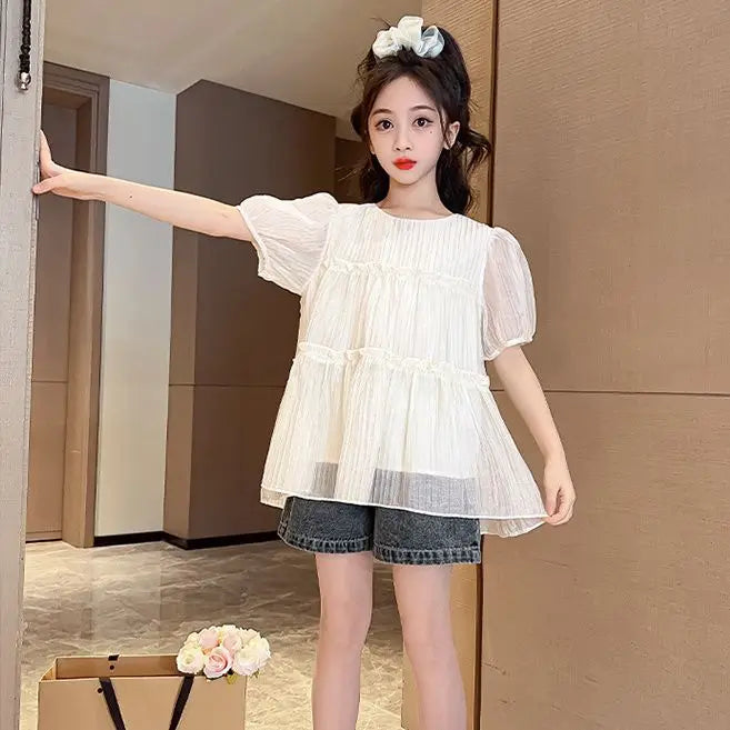 Girls Clothes 12 To 14 Years Old Clothing Set Teenage Girl 4 Year Children's Child Summer Outfit Kids 10 Top Girls' Sets Bottom