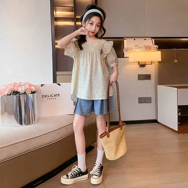 Children's Clothes Set Girl From 10 12 Years Fashion Girls Kids Sweatshirt Luxury Sets Clothing 8 7 2025 Teenagers Girls' Summer