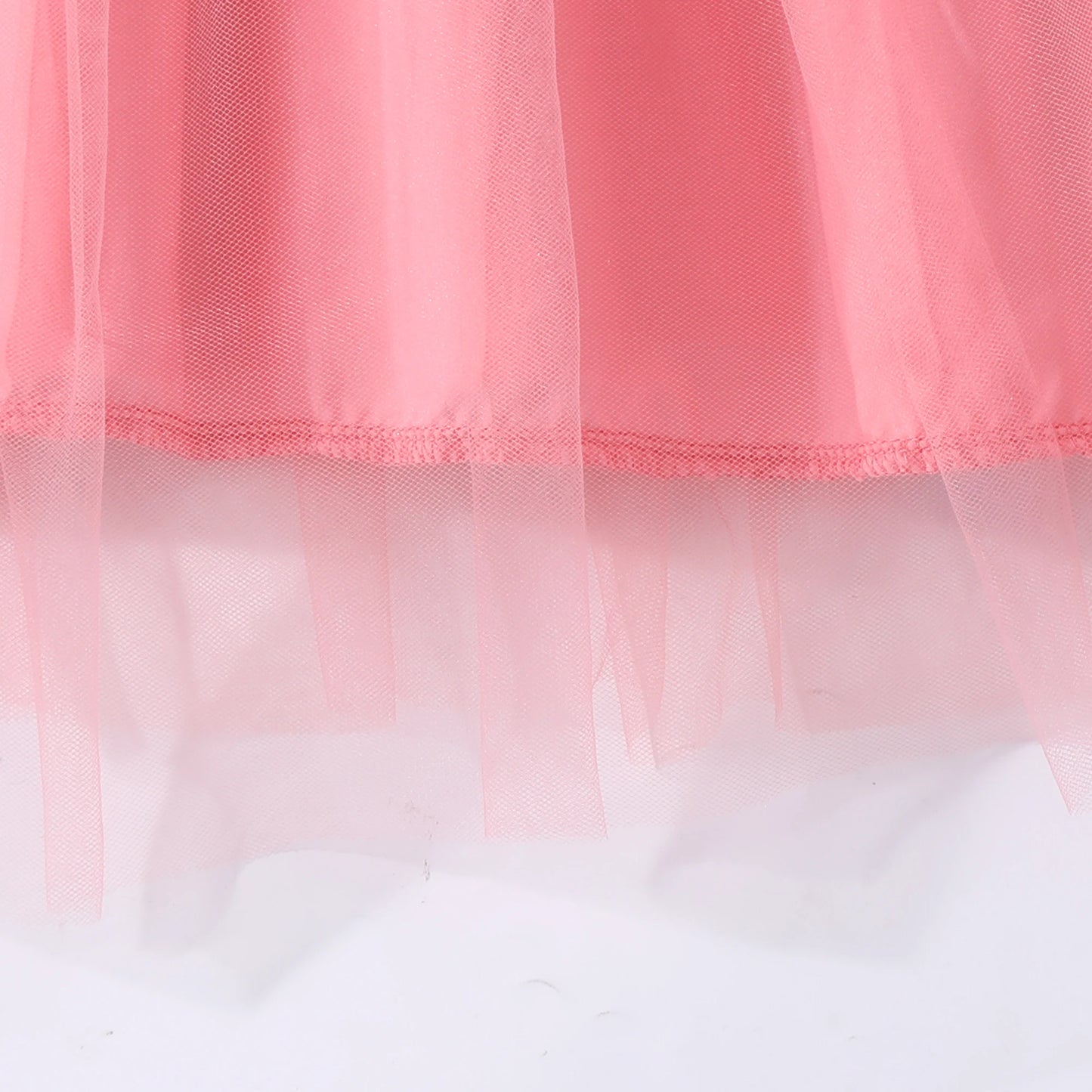 Pink One-Shoulder Tulle Dress for Girls - Spaghetti Strap, Pearl Bow, Romantic Cute