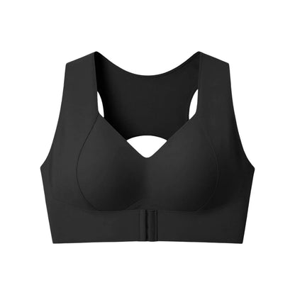 Race Back Corrector Bra For Women Front Closure Wireless Seamless Bra Wide Strap Full Coverage Tank Female Seamless Underwear
