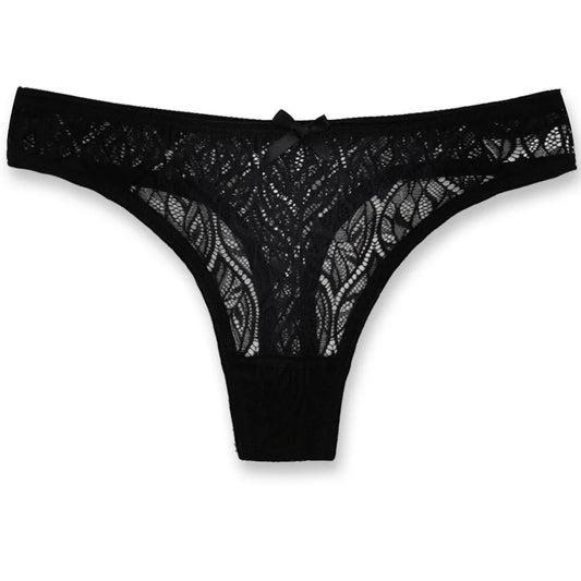 Sexy Panties Women Lace Silk Underwear Low Waist Bow Solid Color Briefs Cotton Crotch Breathable Sexy Thongs Women Underwear