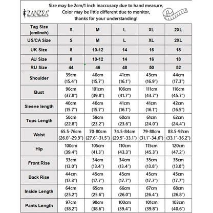 ZANZEA Women Casual Loose Pant Suits Wide Leg Pant & 3/4 Sleeve Blouse 2 Pieces Sets Summer Daily Solid Color Pant Sets Outfits