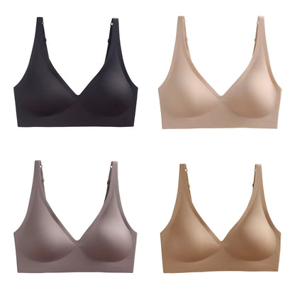 4Pcs/Set Seamless Bras For Women Wireless Brassiere Soft Padded Underwear Female Push Up Underwear Sexy Lingerie Intimates
