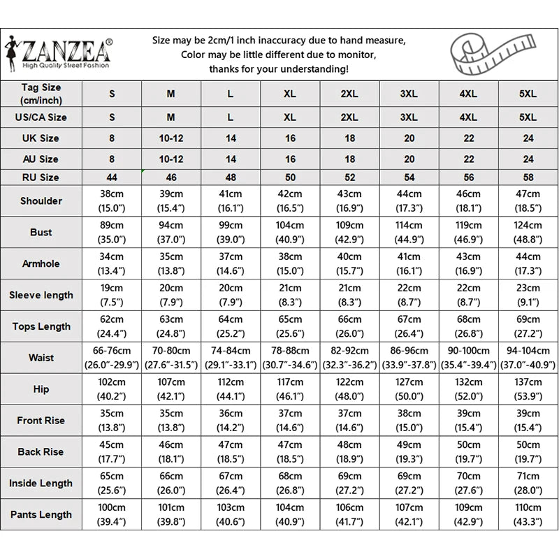 2026 Summer Pant Sets ZANZEA Fashion Women 2 Pieces Sets Short Sleeve Blouse Wide Leg Trousers Solid OL Work Outfits Tracksuit