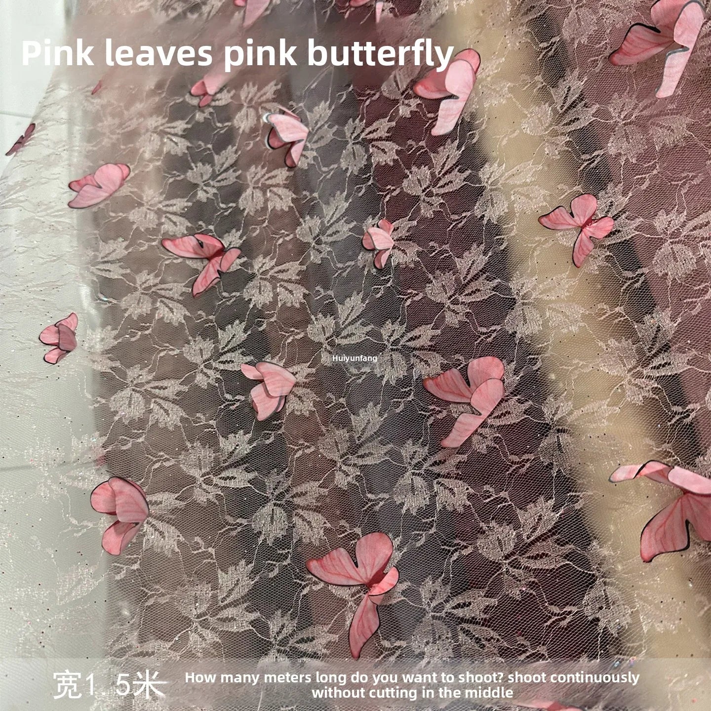 3D Butterfly Embroidery Lace Mesh Fabric for Wedding Dress Decoration Handmade Diy Cloth By The Meter Sewing Material