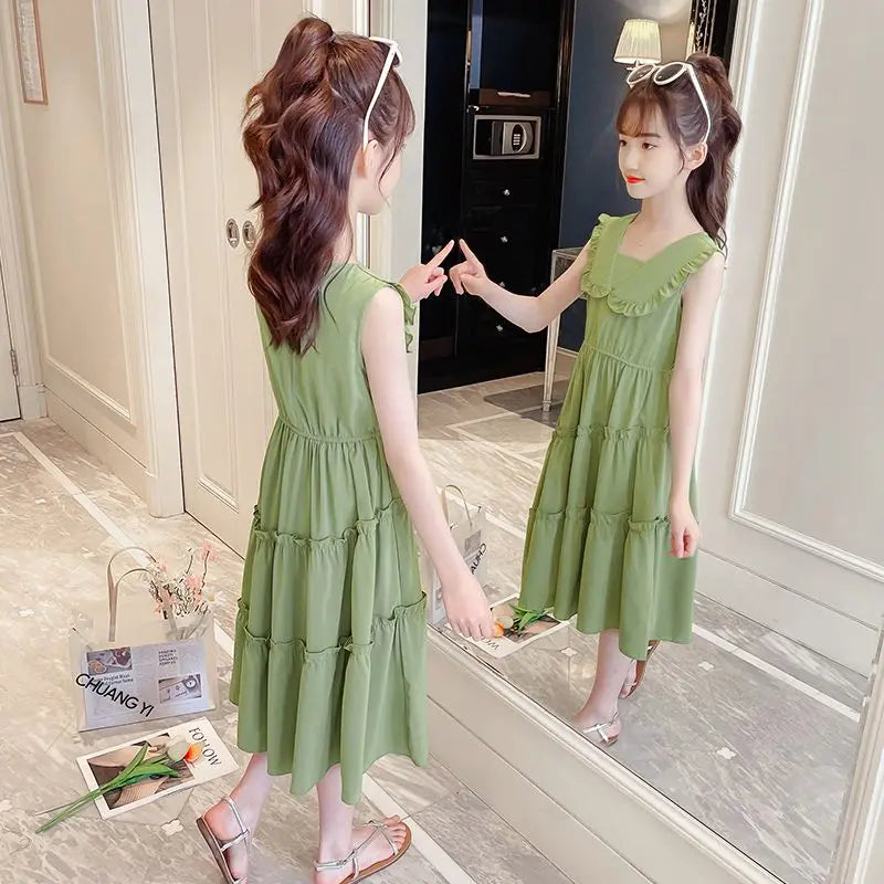 Summer Dresses Girl Clothes 9 Years To 10 Children's Elegant Kids Skirt for Girls Child Dress Princess 8 12 Romper Beautiful 6 7