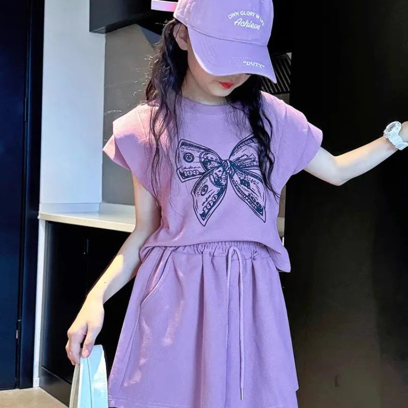 Girls' Summer Clothes Wear Children's Clothing Girl Setup Toddler Kids Sets 10 12 Years From 8 Girls' Set Tracksuit Korean 4 7 9
