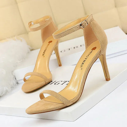 Brand Quality Shoes Women Sandals Silk Sexy High Heels 11CM Ladies Stiletto Wedding Party Office Summer Sandalias Mujer WSH4132