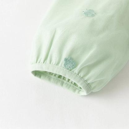 Dave Bella Baby Girl Dress Children Princess Dresses Spring Autumn Kids Clothes Green Charm Mesh Elegant Outdoor Party DB1260177