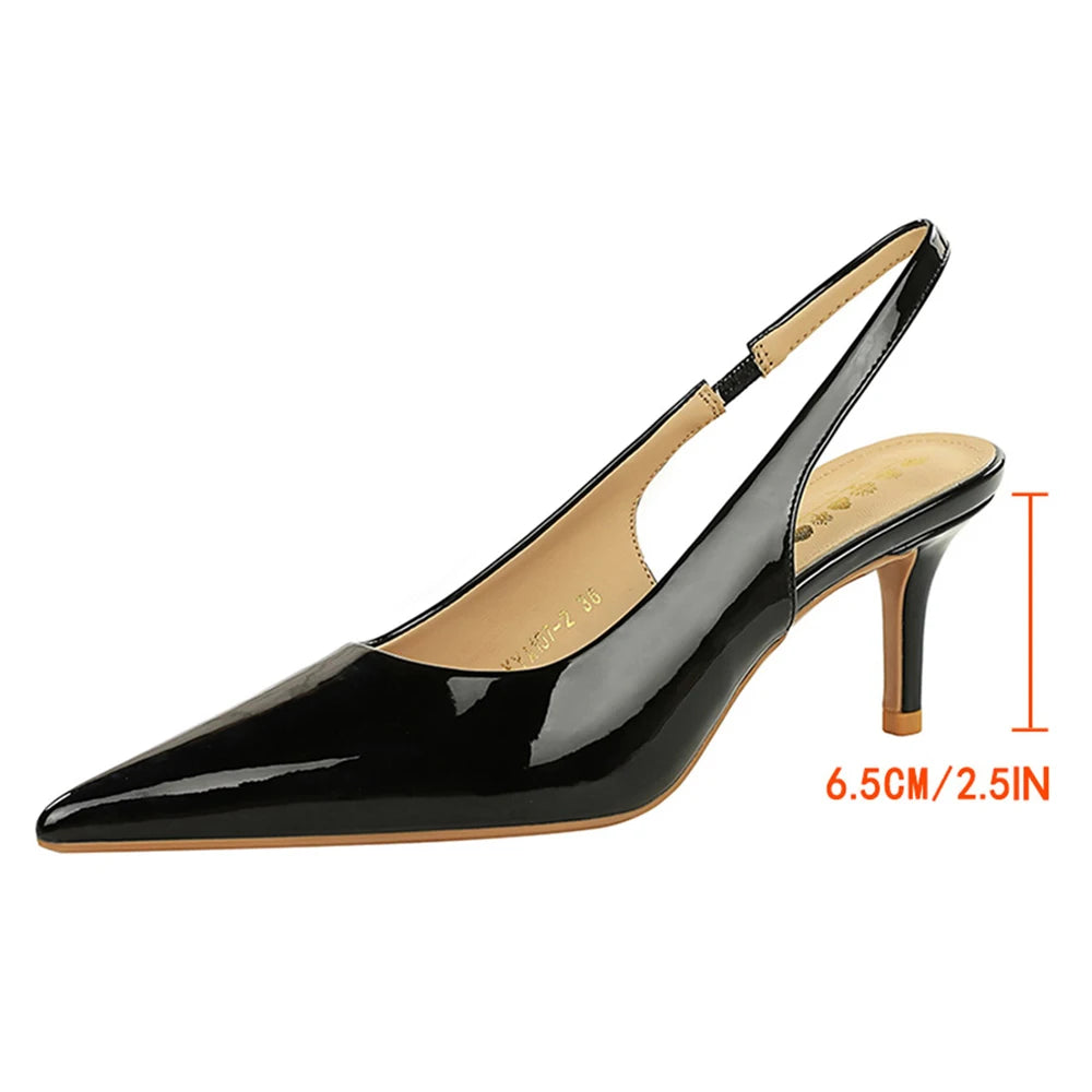 Plus Size 43 BIGTREE Shoes Women Pumps Stiletto Heels 6.5 cm Pointed High-Heeled Sandals Summer Shoes Sexy Lady Party Shoes