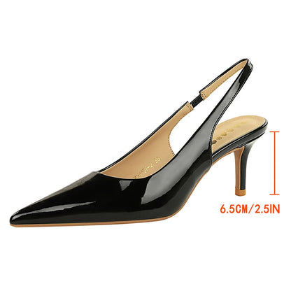 Plus Size 43 BIGTREE Shoes Women Pumps Stiletto Heels 6.5 cm Pointed High-Heeled Sandals Summer Shoes Sexy Lady Party Shoes