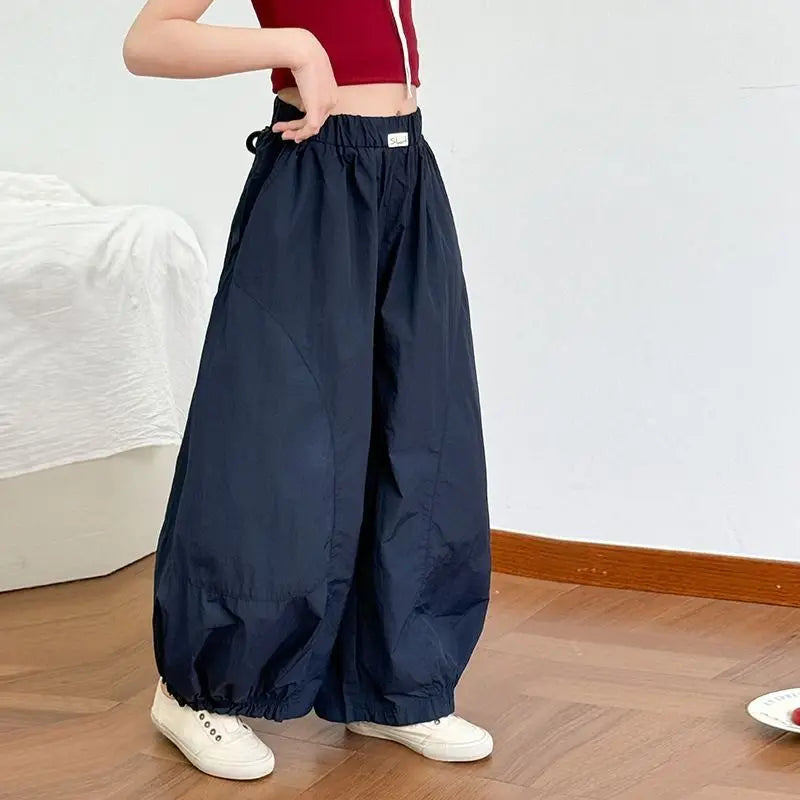 Girls' Summer Harem Pants 2026 Trendy Lightweight Casual Kids' Pants 5-12 Years