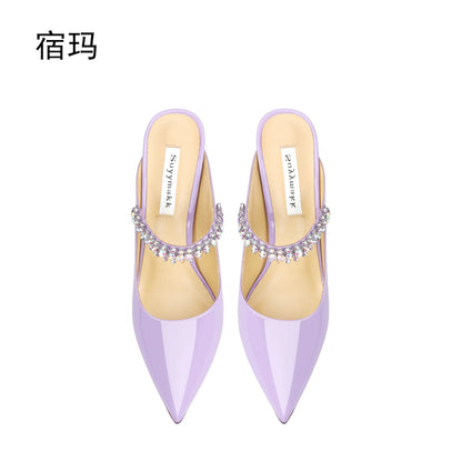 Heeled Sandals 2026 Women Heels Slippers Luxury Brand High Heels Shoes Fashion Crystal Pumps Slingbacks Party Ladies Shoes Women