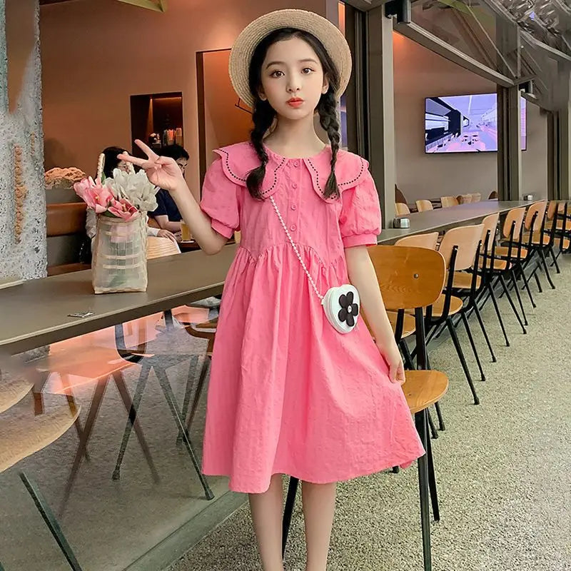 Cotton Dress Linen Beautiful Dresses Girl Birthday Clothes 9 Years 10 Women's Summer Elegant Girls 6 8 Flower From 12 Old Suit 5