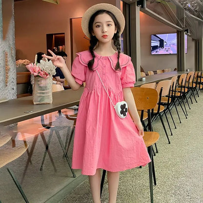 Cotton Dress Linen Beautiful Dresses Girl Birthday Clothes 9 Years 10 Women's Summer Elegant Girls 6 8 Flower From 12 Old Suit 5