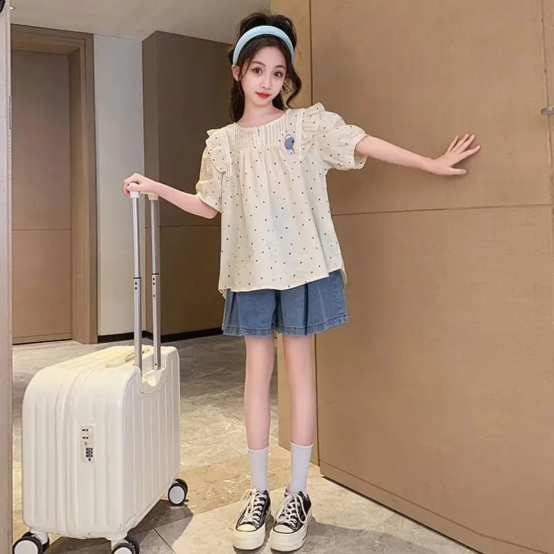 Children's Clothes Set Girl From 10 12 Years Fashion Girls Kids Sweatshirt Luxury Sets Clothing 8 7 2025 Teenagers Girls' Summer
