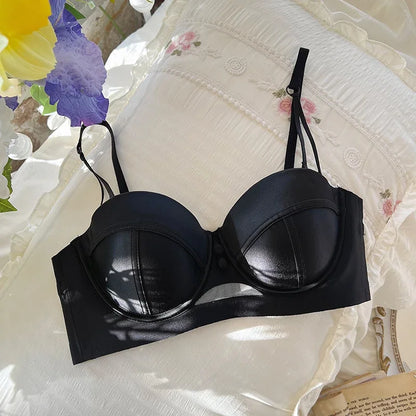 TikTok Viral MOYISU Zodiac Bra Set Red Retro VS Style Push Up Lingerie Fake Big Boobs Look for Small Chest No Padding Wirefree
