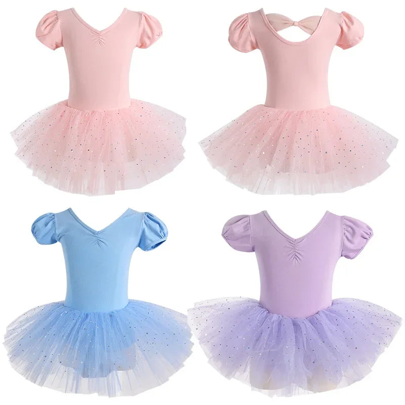 Summer Casual Ballerine Girl Dress Tutu Dance Ballet Children's Clothing Gymnastics Girls Dresses Ballet Leotards Vestidos