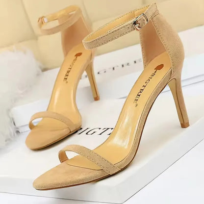 BIGTREE Shoes Kitten Heels Women's Open Toe Sandals Summer Women Pumps Sexy High Heels Fashion Stiletto Ladies Shoes 5 Color
