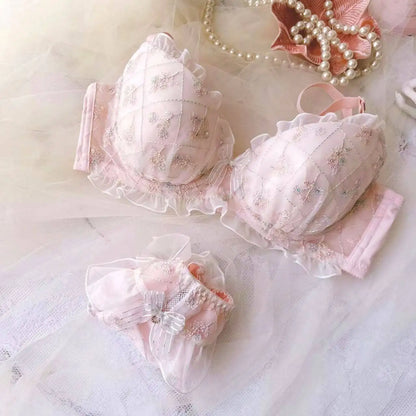 Women Babydoll Lingerie Set Sheer See Through Mesh Chemise Push Up Bra Garter Thong Cute Maid Costume S-XL  Womens Lingerie Set