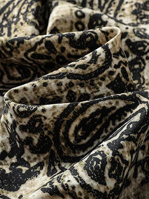 Ladies Casual High Waist Straight Leg Pants Floral Print Elastic Waist plus Size Comfortable Summer Trousers Korean Style