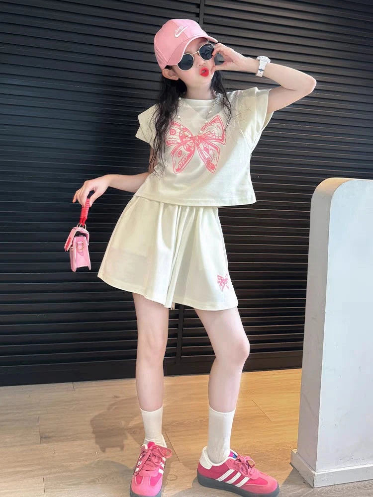 Girls' Summer Clothes Wear Children's Clothing Girl Setup Toddler Kids Sets 10 12 Years From 8 Girls' Set Tracksuit Korean 4 7 9