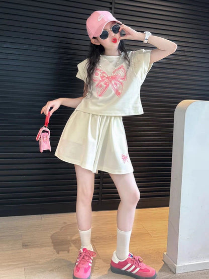 Girls' Summer Clothes Wear Children's Clothing Girl Setup Toddler Kids Sets 10 12 Years From 8 Girls' Set Tracksuit Korean 4 7 9