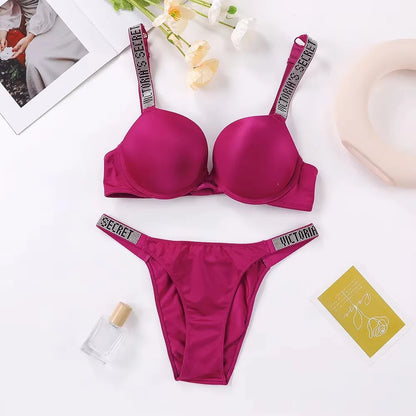 Women's Lingerie Set Sexy Breathable Soft Versatile Shapewear V Sexy Lingerie Bra and Panty Set Push Up Classic