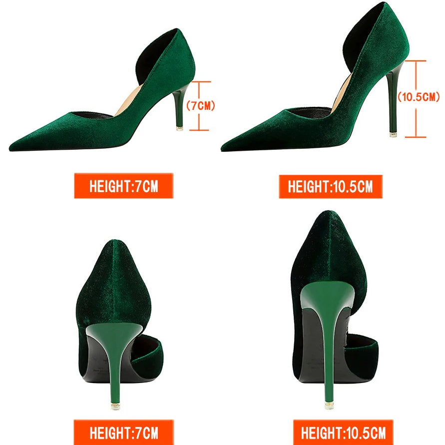BIGTREE Shoes Purple Women Pumps Design Suede High Heels Sexy Party Shoes Stilettos Lady Heels Luxury Pumps Shoes Large Size 43