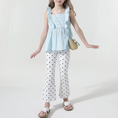 Girls' Flared Pants 2026 Summer Lightweight Korean Style Long Pants Outerwear Stylish Kids' Pants