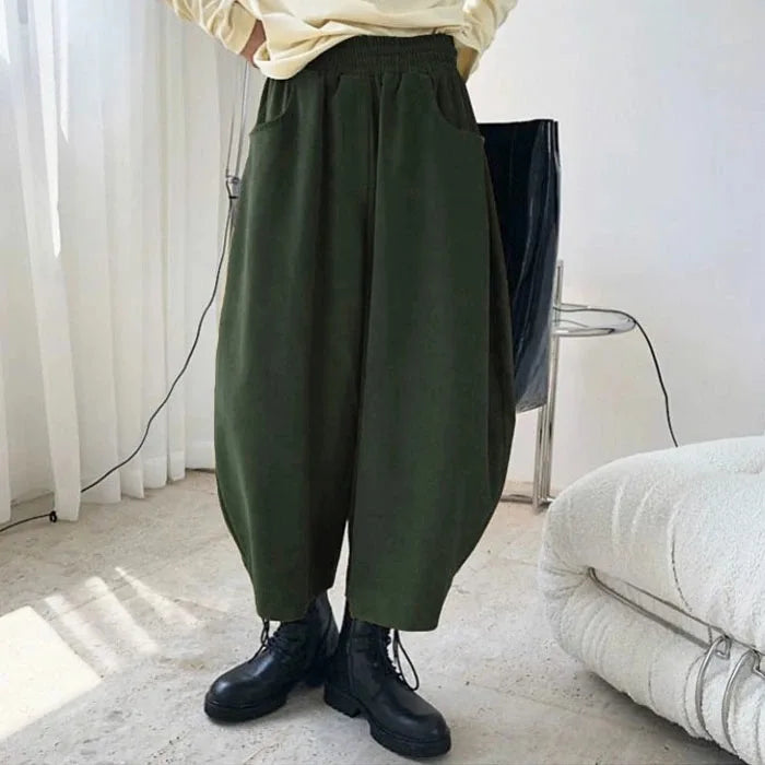 2026 Autumn Casual Harem Pants Women Cotton High Waisted Trousers Retro Loose Bloomers Women's Oversize Pants Baggy Sweatpants