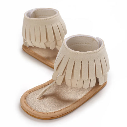 Summer 0-18M Female Baby Apricot Sandals Bow High Quality Soft Bottom Anti slip Breathable First Walking Shoes