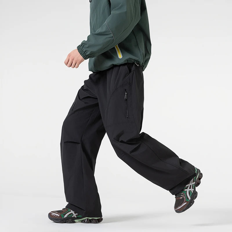 CHRLCK Women's Loose Cargo Pants Quick Drying Hiking Pants Waterproof Fishing Camping Cycling Trekking Trousers Outdoor