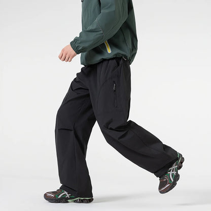 CHRLCK Women's Loose Cargo Pants Quick Drying Hiking Pants Waterproof Fishing Camping Cycling Trekking Trousers Outdoor