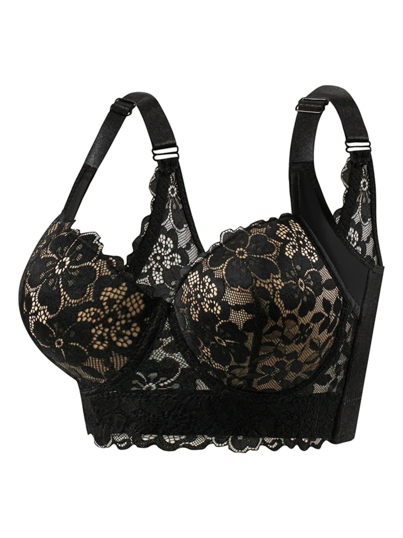 Lace Bra, Comfy & Breathable Bra, Steel Rim Bra Converge Anti sagging Sports，Sexy Women's Lingerie & Underwear