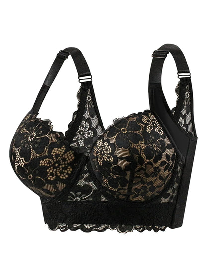 Lace Bra, Comfy & Breathable Bra, Steel Rim Bra Converge Anti sagging Sports，Sexy Women's Lingerie & Underwear