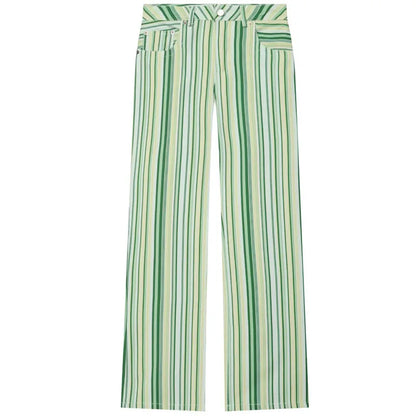 HXAO Striped Jeans For Woman Summer Low Landing Jeans Wide Leg Straight Baggy Denim Pants Chic Casual Streetwear Long Trousers