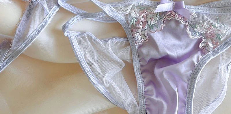 MOYISU Sweet Soft Milk French Pure Desire Girl Bra Set Triangle Cup No Underwire Underwear Small Breasts