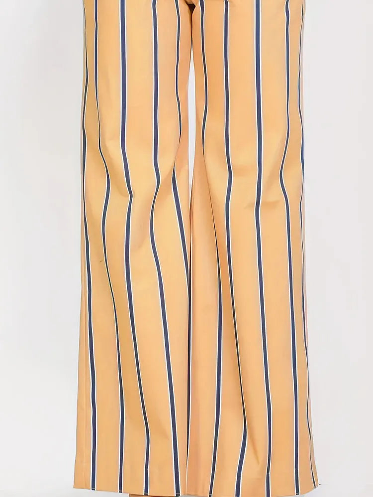 Women's Oversized Woven Casual Pants Comfortable Loose Fit High Waist Straight Leg Trousers